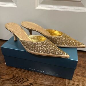 Nine West Studio Gold NWPOMPANO Heels Sandals